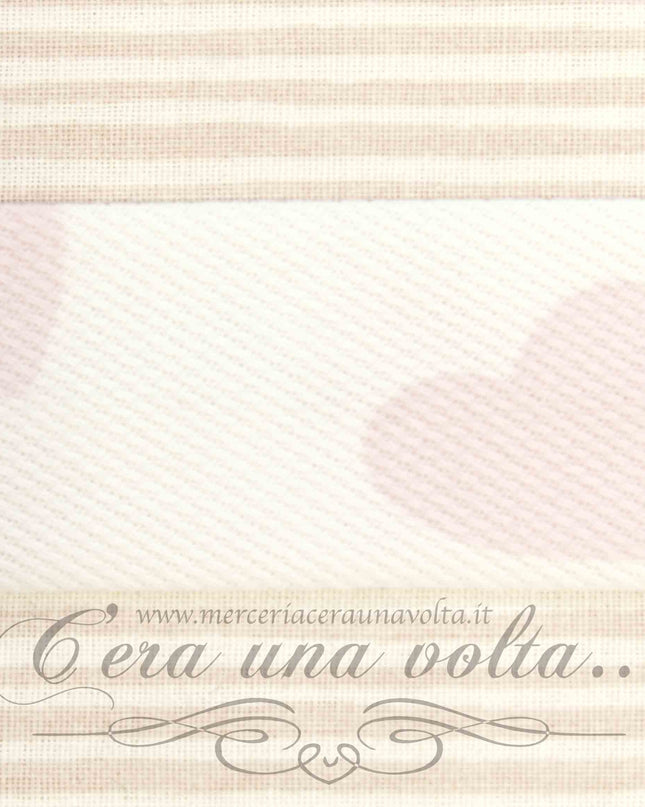 Sbieco in Cotone Piquet Cuori Rosa