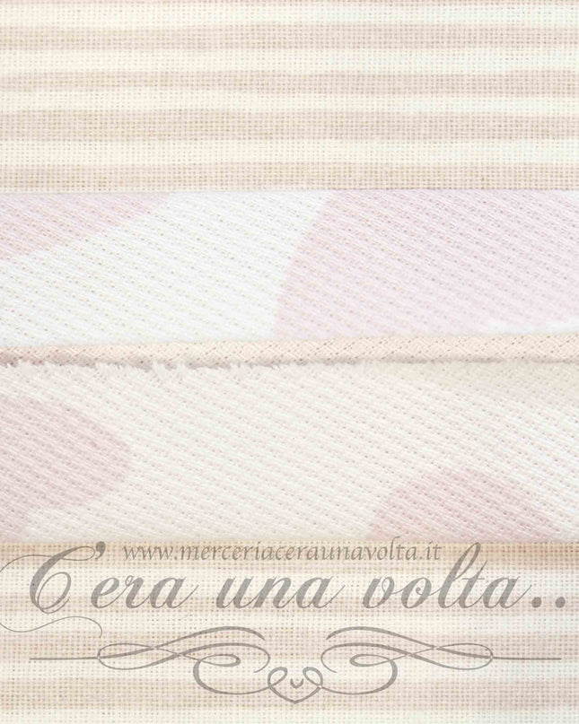 Sbieco in Cotone Piquet Cuori Rosa