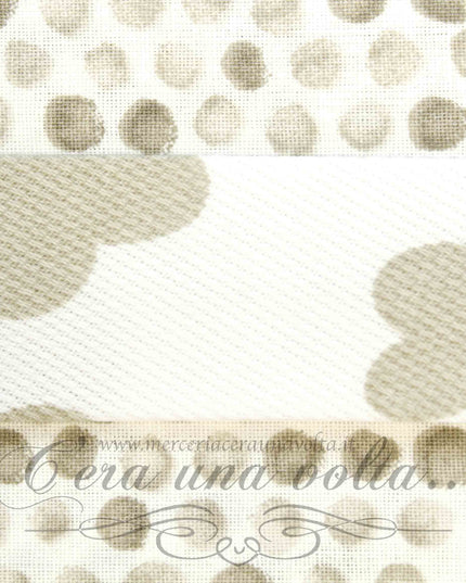 Sbieco in Cotone Piquet Cuori Tortora