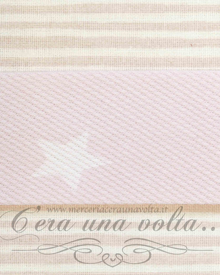 Sbieco in Cotone Piquet Stelle Rosa