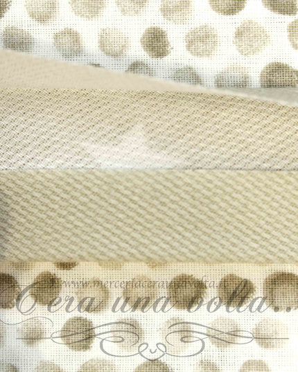 Sbieco in Cotone Piquet Stelle Tortora