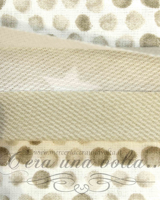 Sbieco in Cotone Piquet Stelle Tortora