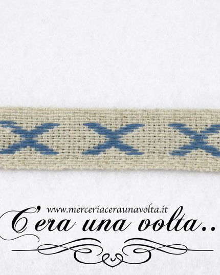 Nastro crocette in lino 5 colori