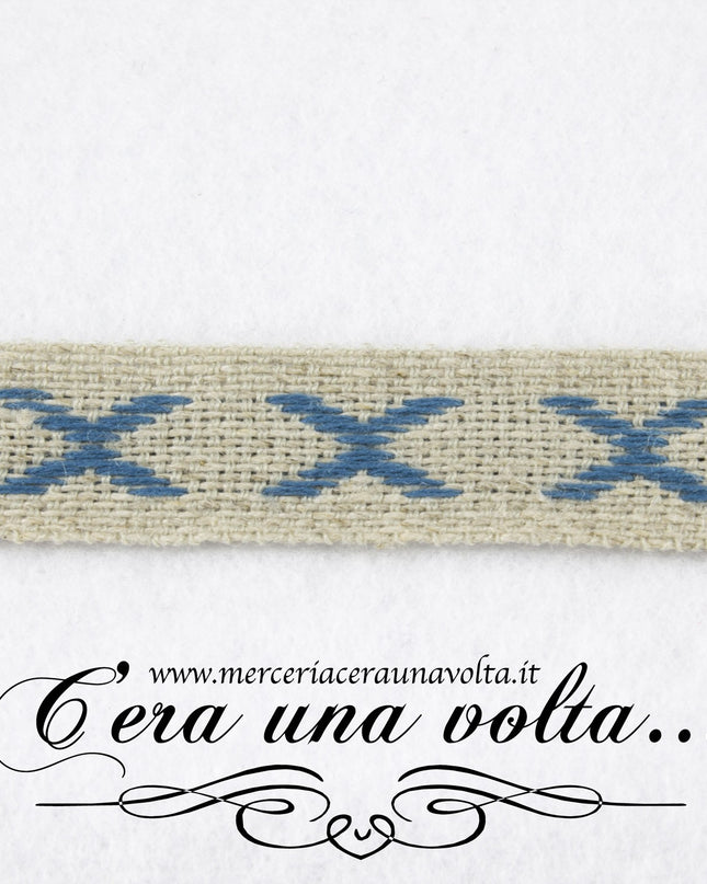 Nastro crocette in lino 5 colori