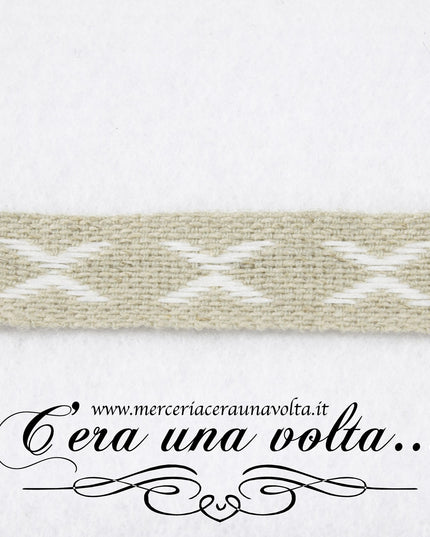 Nastro crocette in lino 5 colori