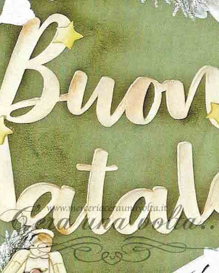 Ghirlanda serigrafata in legno