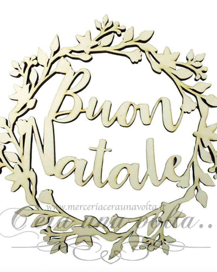 Ghirlanda serigrafata in legno