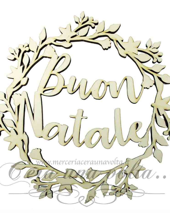 Ghirlanda serigrafata in legno