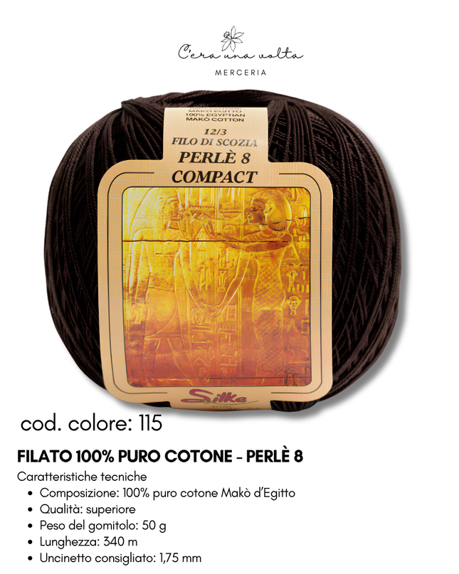 Filato 100% Puro Cotone - Perlè 5 e Perlè 8