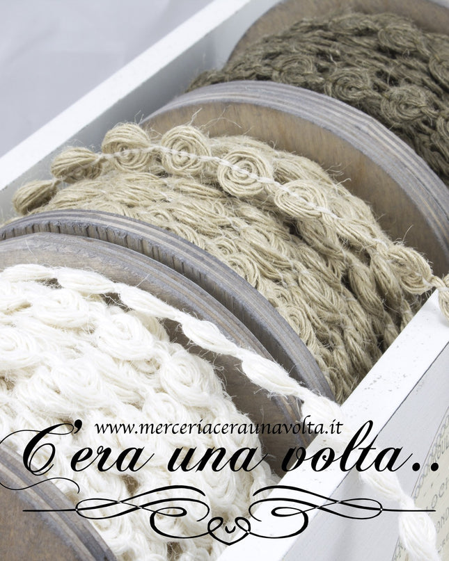 Passamaneria in lino rose