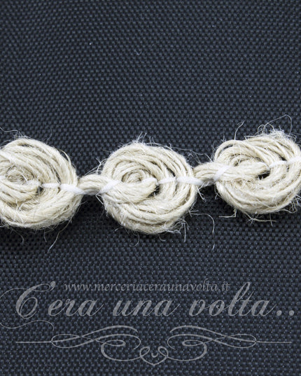 Passamaneria in lino rose