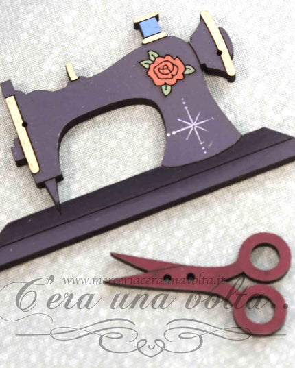 2 Bottoni Decorativi Black Sewing Machine