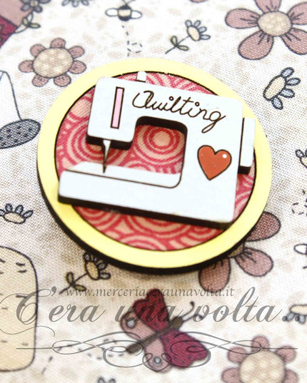 Spilla Decorativa Sewing Machine Quilting