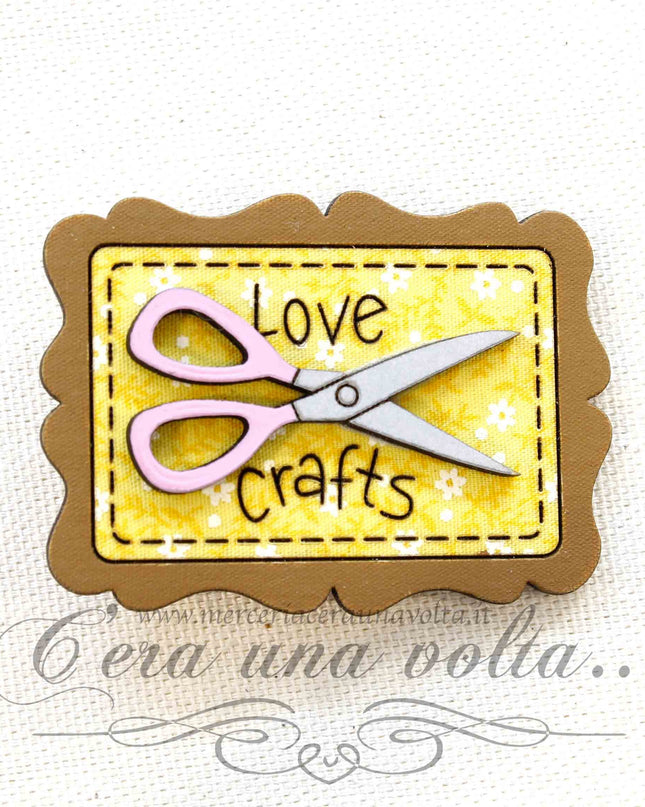 Spilla Decorativa Scissors Love Craft
