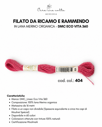 Filato da ricamo e rammendo in lana Merino organica – DMC Eco Vita 360