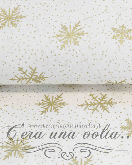 Tessuto in cotone Cristaux de Neige