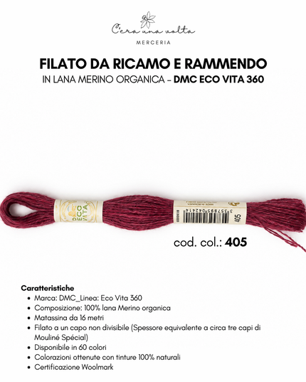 Filato da ricamo e rammendo in lana Merino organica – DMC Eco Vita 360