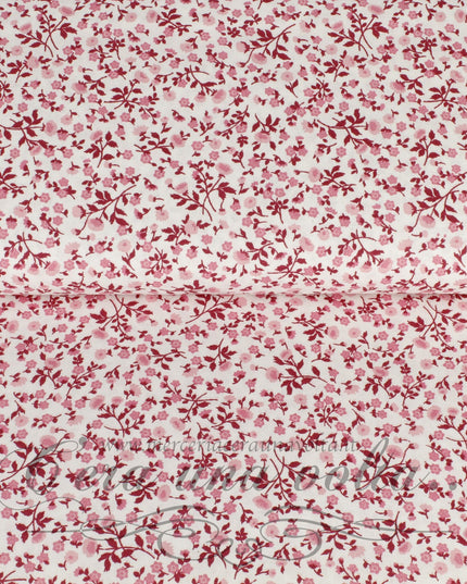 Tessuto vintage a fiori scarlatto
