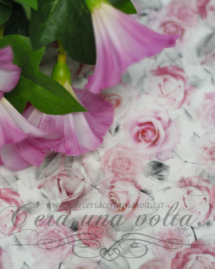 Tessuto Shabby fantasia provenzale Rose