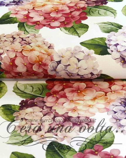 Tessuto antimacchia Ortensie