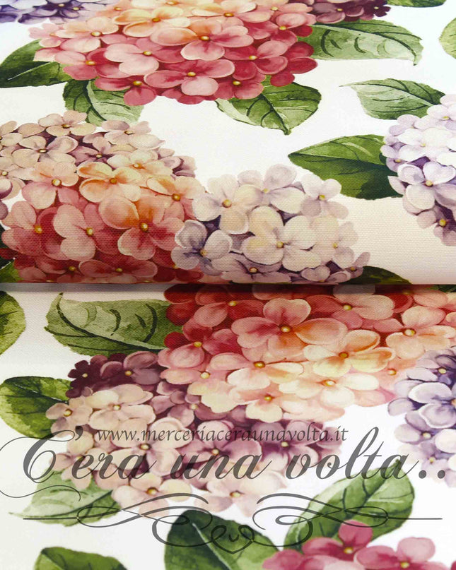 Tessuto antimacchia Ortensie