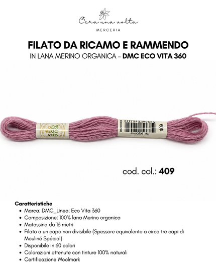Filato da ricamo e rammendo in lana Merino organica – DMC Eco Vita 360