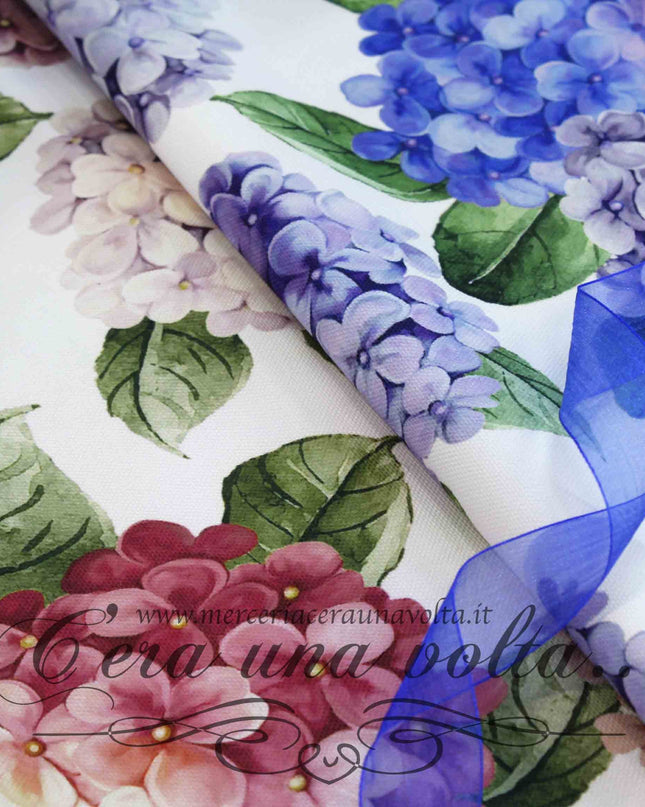 Tessuto antimacchia Ortensie