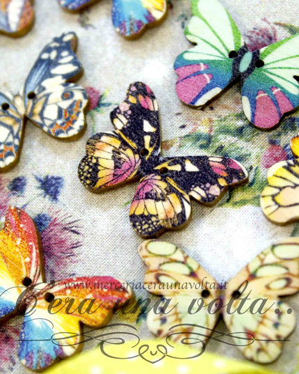 Set 3 pz Bottoni Butterflies