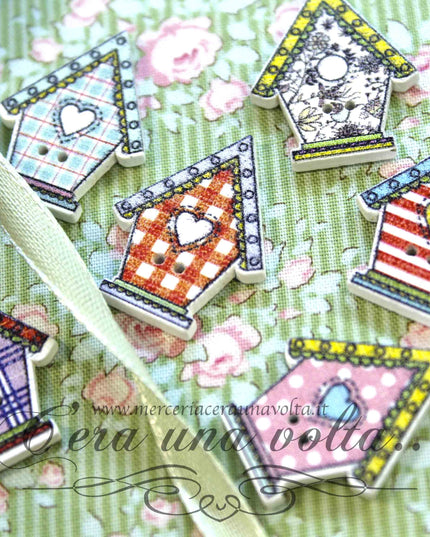 Set 3 pz Bottoni Little Houses