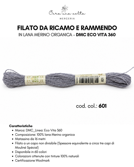 Filato da ricamo e rammendo in lana Merino organica – DMC Eco Vita 360
