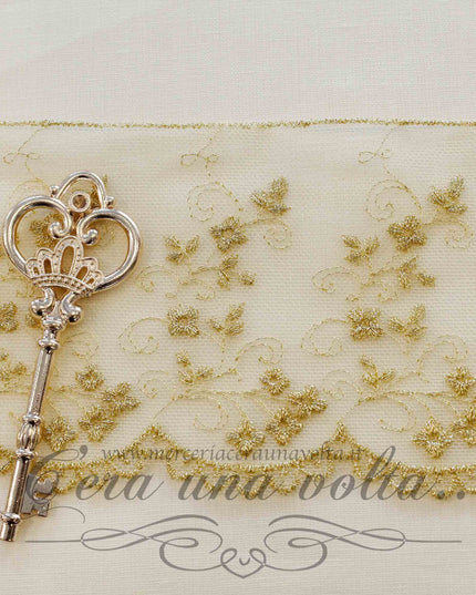 Pizzo in tulle H 9 cm