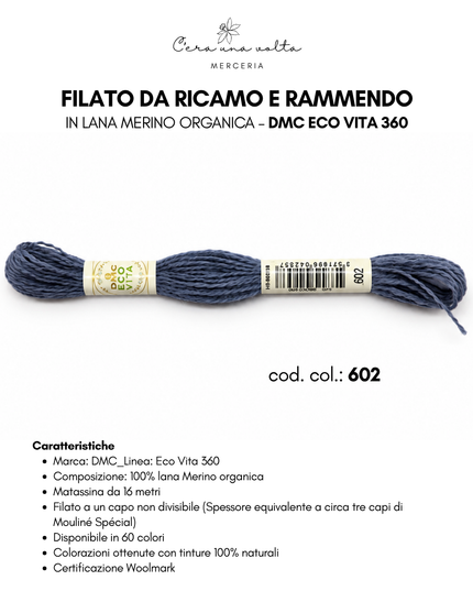 Filato da ricamo e rammendo in lana Merino organica – DMC Eco Vita 360