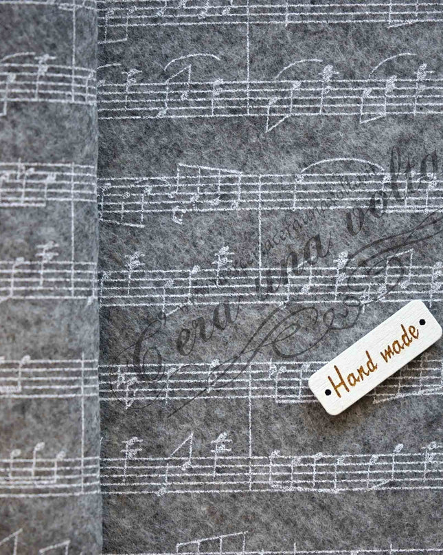 90 x 50 cm Pannolenci stampato note musicali