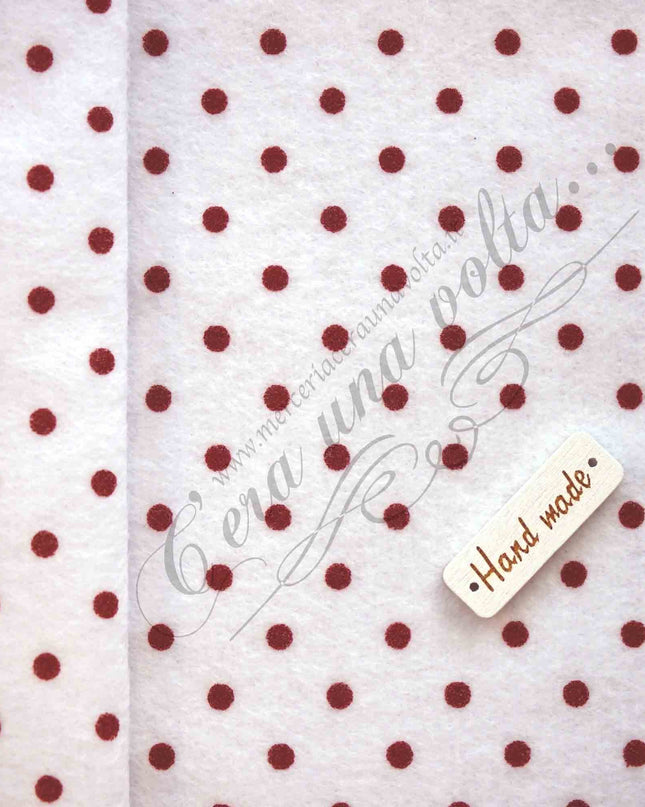 90 x 50cm Pannolenci stampato a pois