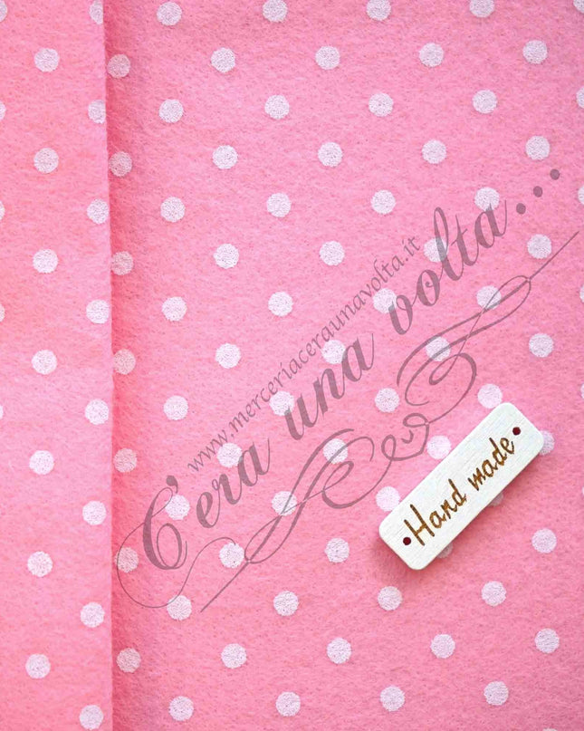 90 x 50cm Pannolenci stampato a pois