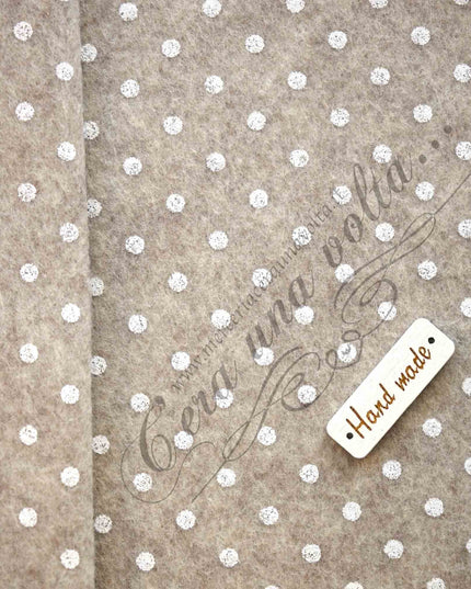 90 x 50cm Pannolenci stampato a pois