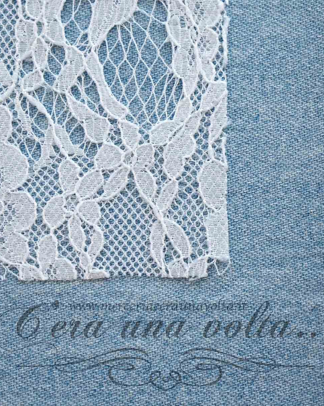 Saldastrappi in Jeans con pizzo