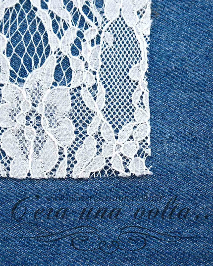 Saldastrappi in Jeans con pizzo