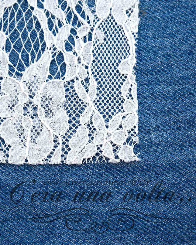 Saldastrappi in Jeans con pizzo
