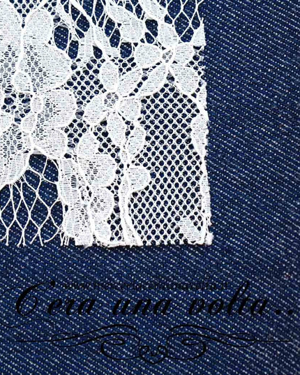 Saldastrappi in Jeans con pizzo