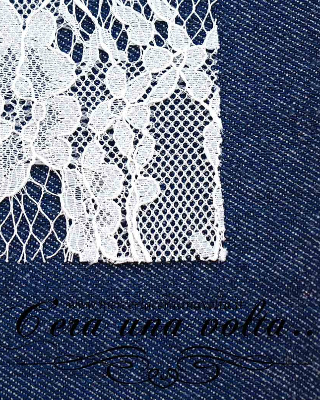 Saldastrappi in Jeans con pizzo
