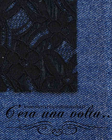 Saldastrappi in Jeans con pizzo