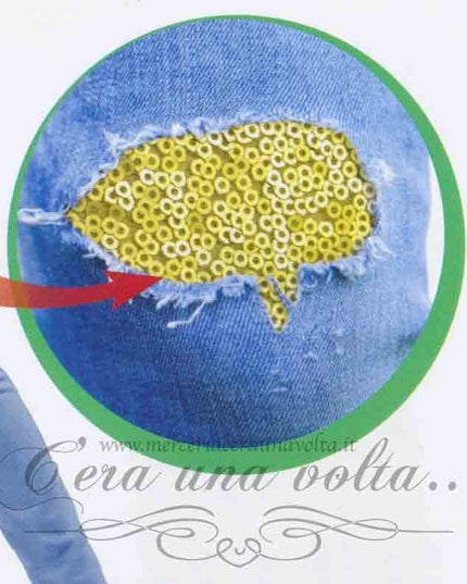 Saldastrappi in Jeans con paillettes