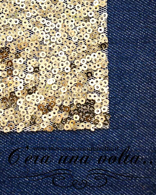 Saldastrappi in Jeans con paillettes