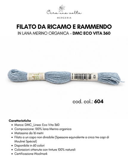 Filato da ricamo e rammendo in lana Merino organica – DMC Eco Vita 360