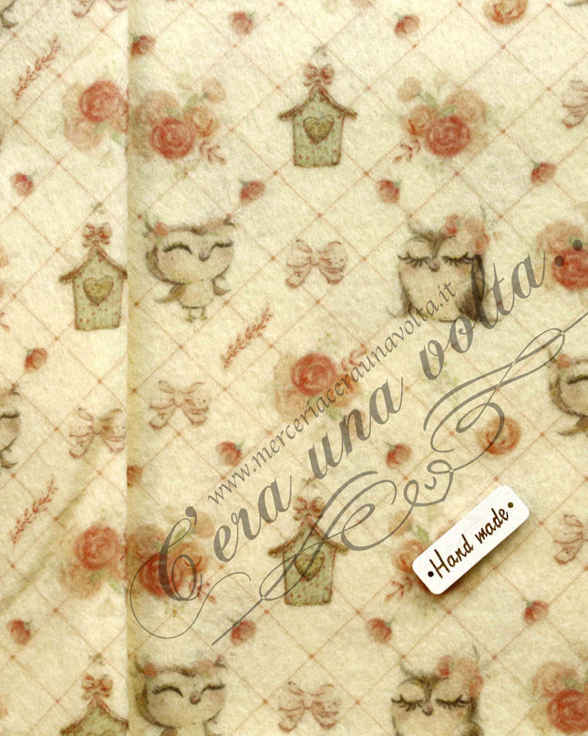 Set fogli assortiti Pannolenci Gufetti