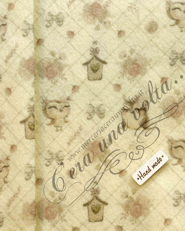 Set fogli assortiti Pannolenci Gufetti