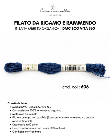 Filato da ricamo e rammendo in lana Merino organica – DMC Eco Vita 360