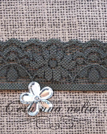 Pizzo in tulle Flower elasticizzato