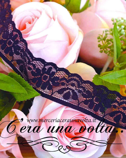 Pizzo in tulle Flower elasticizzato